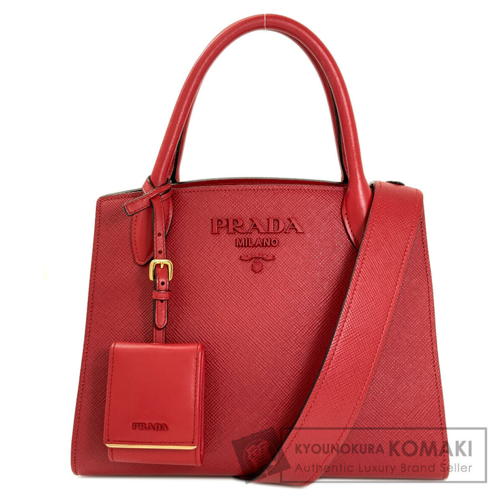 Prada Monochrome Handbag Saffiano Leather